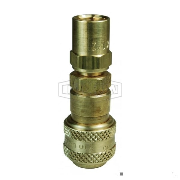 DF Automatic Interchange Pneumatic Coupler, 1/4 x 5/8 in, Barb, Brass